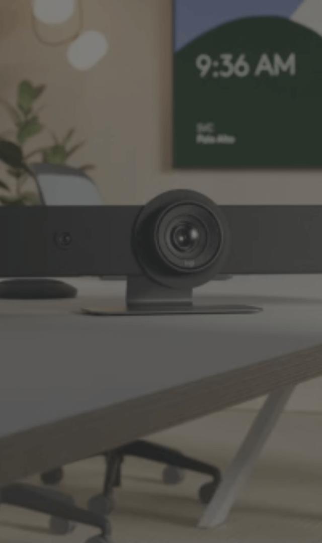 All in one video bar from Logitech with dual camera system and active speaker