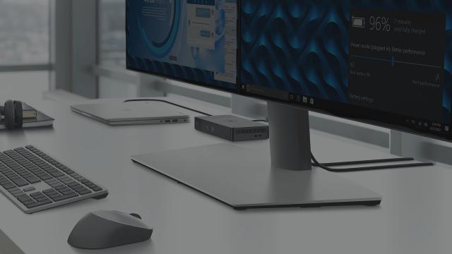Workstation with pos equipment connected via Dell dock